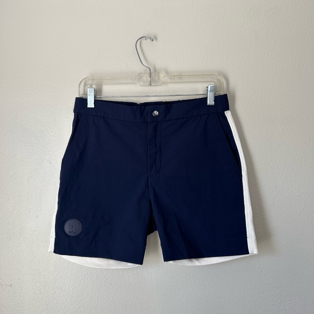 WoolLand Navy Shorts with White Inner Lining